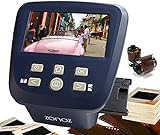 zonoz FS-Four Digitaler Film- und Diascanner-Konverter mit HDMI-Ausgang, konvertiert 35 mm, 126, 110, Super 8 und 8 mm Filmnegative und Dias zu JPEG, großes 12,7 cm LCD, Easy-Load-Adapter (weltweit