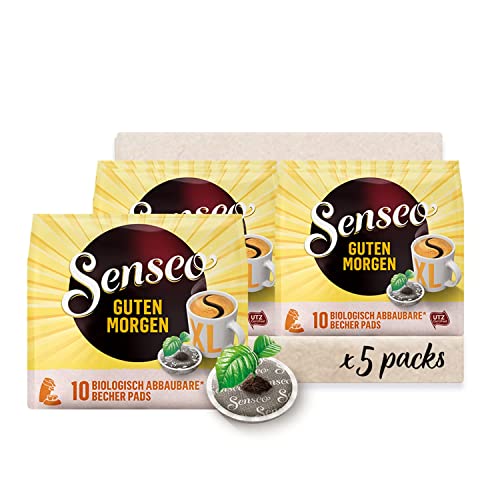 Senseo ® Pads Guten Morgen XL - Kaffee UTZ-zertifiziert - 5 Packungen x 10 Becherpads