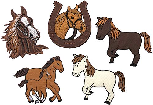 i-Patch - Patches - 0152 - Pferd - Pony - Einhorn - Fohlen - Pferdekopf - Pferde - Hufeisen - Reiten - Applikation - Aufbügler - Aufnäher - Sticker - zum aufbügeln - Flicken - Bügelbild - Badges