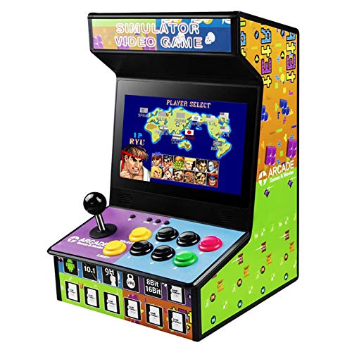 DOYO Arcade Automat, Arcade Machine Spielautomat mit integrierten 88 Videospiele,10,1' LCD Farbbildschirm, wiederaufladbar