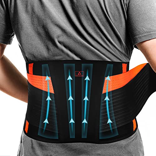 Rückenbandage mit Verstellbare Zuggurte, Anoopsyche Rückengurt für die Lendenwirbel, Rückengürtel für Damen & Herren, entlastet die Rückenmuskulatur und zur Haltungskorrektur(M)