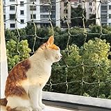 Ancecos Katzennetz für Balkon und Fenster, Katzennetz drahtverstärkt, katzenschutznetz drahtverstärkt, 8x3m/6x3m/4x3m/2x3m/2x1.5m; Bissfest; Olivgrün, 6x3m