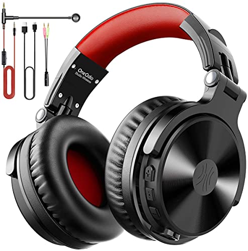OneOdio Bluetooth Kopfhörer Over Ear [Bis zu 110 Stdn & BT 5.2] Bass Kopfhörer Kabellos mit Mikrofon für Freisprechen, HiFi Faltbares PC Headset mit Kabel, 50mm Treiber, Boom Mic für Handy/Laptop