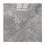 Fliesenaufkleber, 22 Stück Marmoreffekt Fliesen Selbstklebend, 30 X 30 cm PET Bodenbelag Selbstklebend, für Küche, Badezimmer, Schlafzimmer, Wohnzimmer (Sandsteingrau)