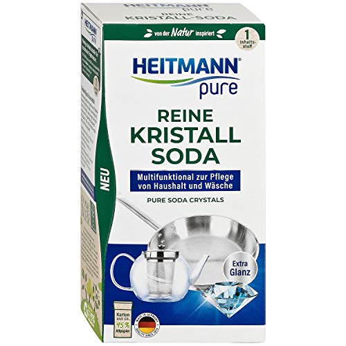 HEITMANN pure Reine Kristall-Soda: Ökologischer Reiniger für den Haushalt, Zugabe zu Spülmittel und Putzmittel, 1x 350g