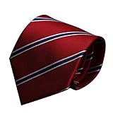 YUPPIE TONE Business gestreifte Krawatte für den Mann Klassische Mode rote Krawatte Breite 8 cm - mit Geschenkideenbox