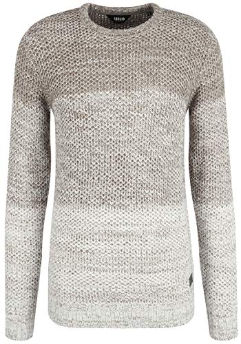 !Solid Mapari Herren Strickpullover Grobstrick Pullover mit Schalkragen, Größe:S, Farbe:Grey Melange (1840051)