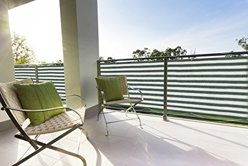 Floracord Balkonumrandung HDPE 0,90 x 5 m, grün/weiß/mehrfarbig