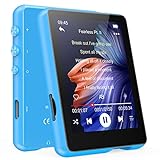 32GB MP3 Player Bluetooth 5.3 MECHEN 2,4'' Touchscreen Tragbarer MP3-Player zum Laufen mit Line-in-Aufnahme, FM-Radio, Lautsprecher, Unterstützt bis zu 128GB (Blau)