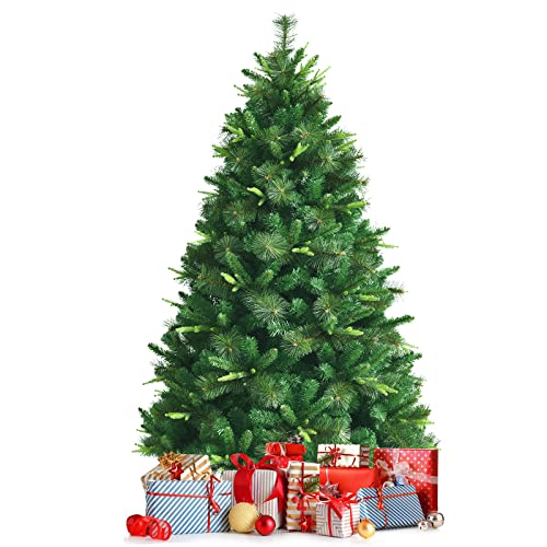 DREAMADE 180cm künstlicher Weihnachtsbaum, aufklappbarer Tannenbaum mit 787 Spitzen & Tannennadeln & Metallständer, Weihnachtsdekoration für drinnen und draußen