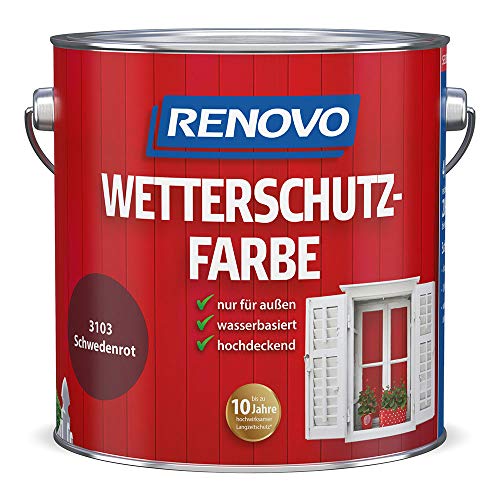 Renovo Wetterschutzfarbe 0,75 L schwedenrot RAL 3103