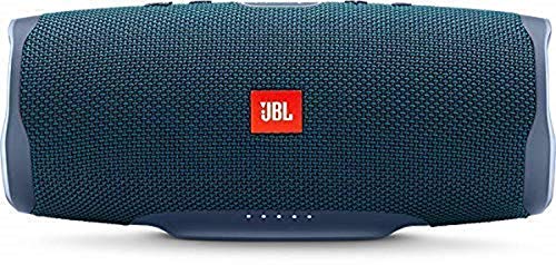JBL Charge 4 Bluetooth-Lautsprecher in Blau – Wasserfeste, portable Boombox mit integrierter Powerbank – Mit nur einer Akku-Ladung bis zu 20 Stunden kabellos Musik streamen