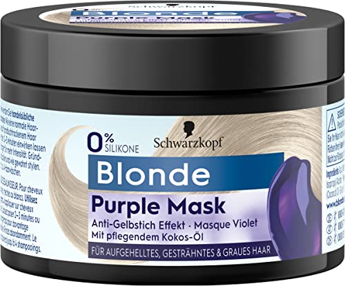 Blonde Purple Mask 6 (150 ml), Purple Mask mit Anti-Gelbstich Effekt, neutralisiert Gelbtöne und pflegt aufgehelltes, gesträhntes & graues Haar, vegan & silikonfrei