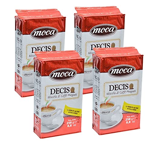 moca Caffè Deciso - moca Kaffee Gemahlener Kaffee, Packung 4x250g