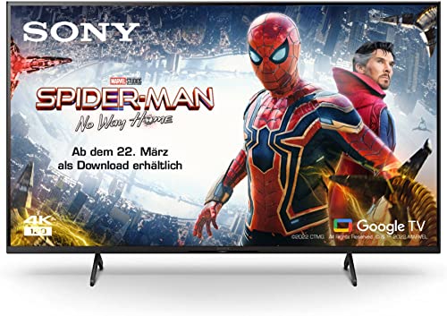 Sony KD-43X85J/P BRAVIA 108cm (43 Zoll) Fernseher ( Android TV, 4K Ultra HD (UHD), High Dynamic Range (HDR), Google TV, Smart TV, 2021 Modell), Schwarz