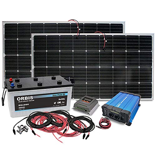 Insel Solaranlage PV-Anlage 1500W AC/Panel, Batterie, Laderegler, Sinus Wechselrichter