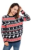 U Look Ugly Today Womens Damen Lustig Pullover Strickpullis für Weihnachten-Classic Fairisle Sweater, Das Gefühl von Fair Isle-Rot, XL