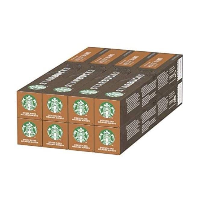 STARBUCKS House Blend By Nespresso, Medium Roast Kaffeekapseln, 80 Kapseln (8 x 10)