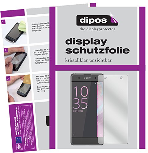 dipos I 2X Schutzfolie klar kompatibel mit Sony Xperia XA Folie Displayschutzfolie