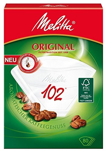 400 x Filtertüten/Kaffeefilter'Melitta Original 102' (Weiß / 3 Aromazonen-Filter)