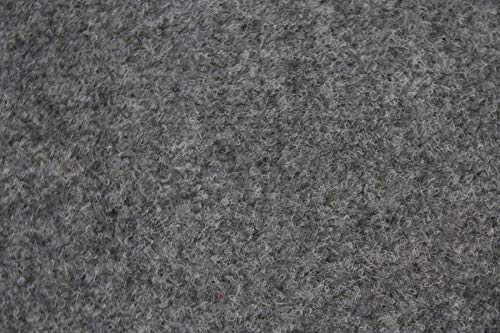 Rasenteppich Kunstrasen Premium hellgrau grau weich Meterware mit Drainage-Noppen, wasserdurchlässig (400x350 cm)