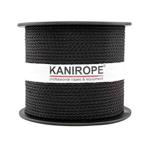 Kanirope® PP Seil Polypropylenseil MULTIBRAID 2mm 100m Farbe Schwarz (1811) 8x geflochten