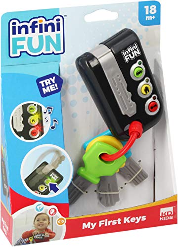 Tech-Too DES13810 Meine ersten Schlüssel, Autoschlüssel für Babys und Kleinkinder, Spielzeugschlüssel mit Sound und Licht, Spielzeug Schlüsselbund