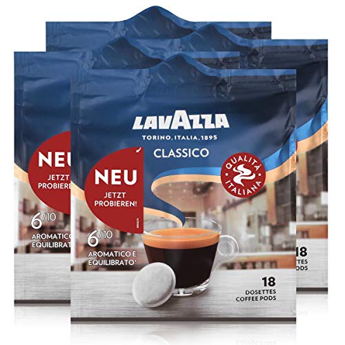 Lavazza Kaffeepads Classico 18 Pads - Für Kaffee-Padmaschinen 125g (4er Pack)