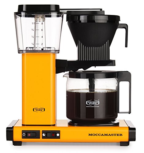 Moccamaster KBG Select, Retro Kaffeemaschine, Filterkaffeemaschine, Yellow Pepper, 1.25L