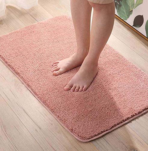 Antirutschmatten Maschine waschbar Teppich Absorbent Badezimmer für Heim Teppich Fußmatten Mats,Rosa,40×60cm