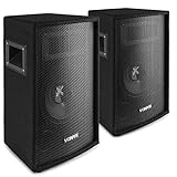 Vonyx SL6 6-Zoll-PA-Lautsprecher 2 Stück 250 Watt - passiv schwarz