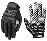 Seibertron Lineman/Linebacker Handschuhe 2.0 Padded Palm American Football Receiver Gloves, Flexibler TPR-Aufprallschutz Back of Hand Handschuhe Erwachsener Sizes Black L
