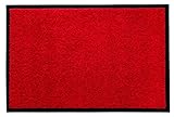andiamo Fußmatte Schmutzfangmatte Türmatte Fußabtreter, waschbar, rutschhemmend, Fußmatte für innen und außen, Farbe:Rot, Größe:80 x 120 cm
