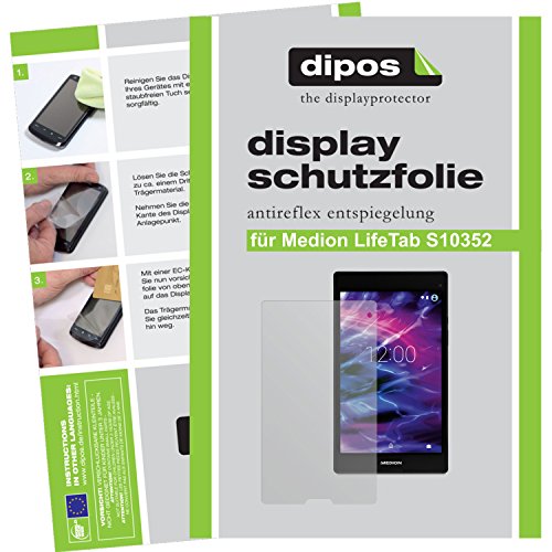 dipos I 2X Schutzfolie matt kompatibel mit Medion LifeTab S10352 Folie Displayschutzfolie