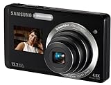 Samsung ST550 Digitalkamera (12 Megapixel, 4,6-Fach Zoom, 8,9 cm (3,5 Zoll) Touchscreen, Front Display mit 1,5', Bildstabilisierung) Black