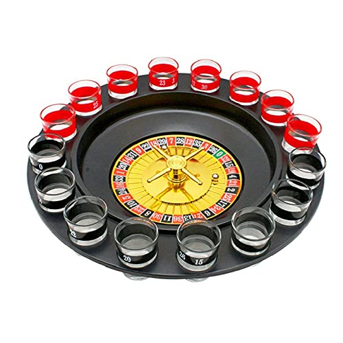 Schnapsglas Roulette - Trinkspiel Set - Russische Roulette Gläser - Kleine Spiele Schnapsgläser (2 Bälle und 16 Gläser)