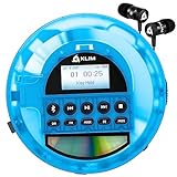 KLIM Nomad CD Player Bluetooth - Tragbarer CD-Player Discman mit langlebigem Akku - Inklusive Kopfhörer - CD-R, CD-RW, MP3 - Mit TF-Reader, Radio FM - Ideal für Autos - Portable CD Player Diskman