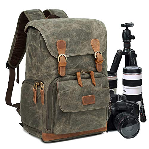 UBaymax Kamerarucksack mit Laptopfach,Spektiv DSLR Rucksack,Camera Backpack cCanvas,Fotorucksack Vintage für Kamera Zubehör,Outdoor Fototasche für Kamera Sony Canon Nikon