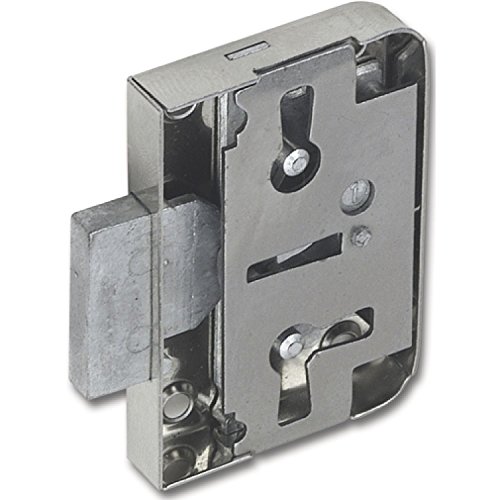 SECOTEC Möbelschloss mit Euroschlüssel | Dornmaß 30 mm | Stahl vernickelt | inkl. Schlüssel, Schließblech und Schrauben