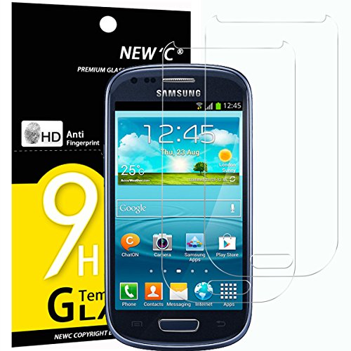 NEW'C 2 Stück, Panzer Schutz Glas für Samsung Galaxy S3 Mini (GT-I8190), Frei von Kratzern, 9H Härte, HD Displayschutzfolie, 0.33mm Ultra-klar, Ultrabeständig