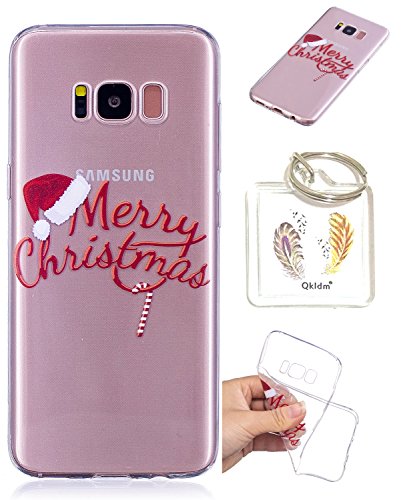 Hülle Samsung Galaxy S8 Plus TPU schutz silikonhülle, Weihnachtsgeschenke niedlichen cartoon bild transparent handy Hülle für Samsung Galaxy S8 Plus (6,2 zoll) + schlüsselanhänger (* / 81) (10)