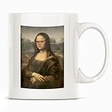 Office Actor Mashup Mona Lisa Dwight Schrute Serious Face Mug lustige Tasse, weiße Keramiktasse für Kaffee oder Tee 325ml lustiges Geschenk