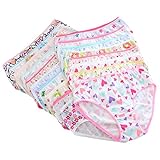 Minuya Kinder Baby Mädchen Baumwolle Höschen Unterhose Unterwäsche 6er Pack 1-12 Jahre