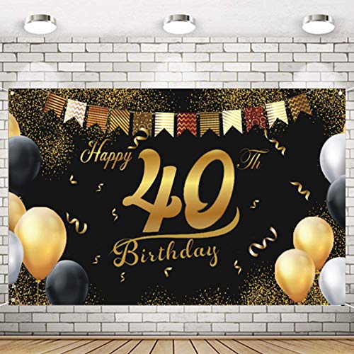 Geburtstag Deko 40 Mann,Hintergrund Banner Geburtstag,Stoff Schild,Jahrestag Foto,40. Geburtstag Dekoration,40 Jahre Geburtstag Deko,Geburtstag Party Deko 40