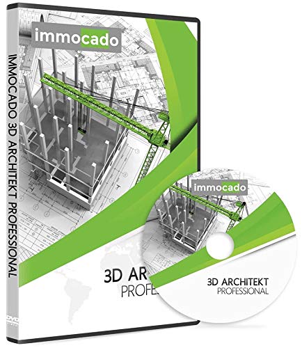 Immocado 3D Architekt Professional 2023 - 2D & 3D CAD Hausplaner Software und Architektur Programm mit Grundriss-Erstellung und Gartenplaner zur Bauplanung