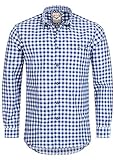 Stockerpoint Trachtenhemd OC-Franzl | kariert | modern Fit L Blau