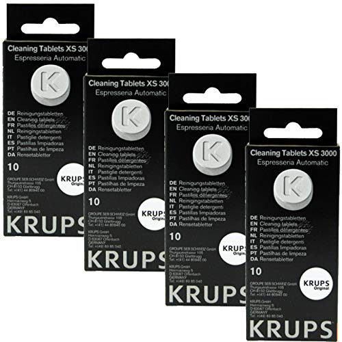 Krups XS300010 Reinigungstabletten für Rowenta ES6800 ES6805 ES6825 Espressomaschine (1,5g x 40)