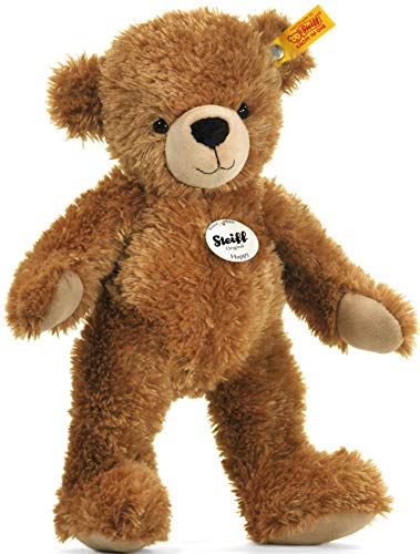 Steiff Kuscheltier Teddybär Happy, Süßes Stofftier mit Namen, Jungen, Mädchen & Babys ab 0 Monaten, Kuschelbär braun, 40 cm klein, 012617