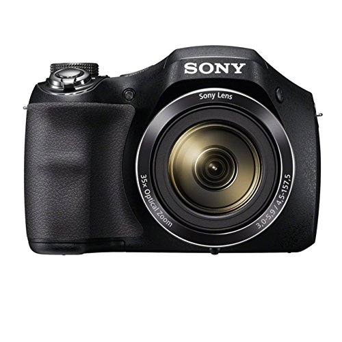 Sony DSC-H300 Digitalkamera Einstiegsbridge (20,1 MP, optischer 35fach Zoom, 25mm Weitwinkel-Objektiv, optischer Bildstabilisator SteadyShot, HD Video) schwarz