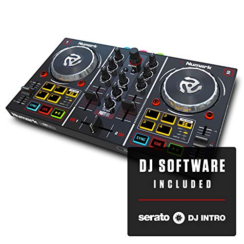 Numark Party Mix - der ursprüngliche 2-Kanal Plug und Play DJ Controller für Serato DJ Lite mit eingebautem Audio Interface. Steigen Sie auf Party Mix 2 um, ab sofort erhältlich